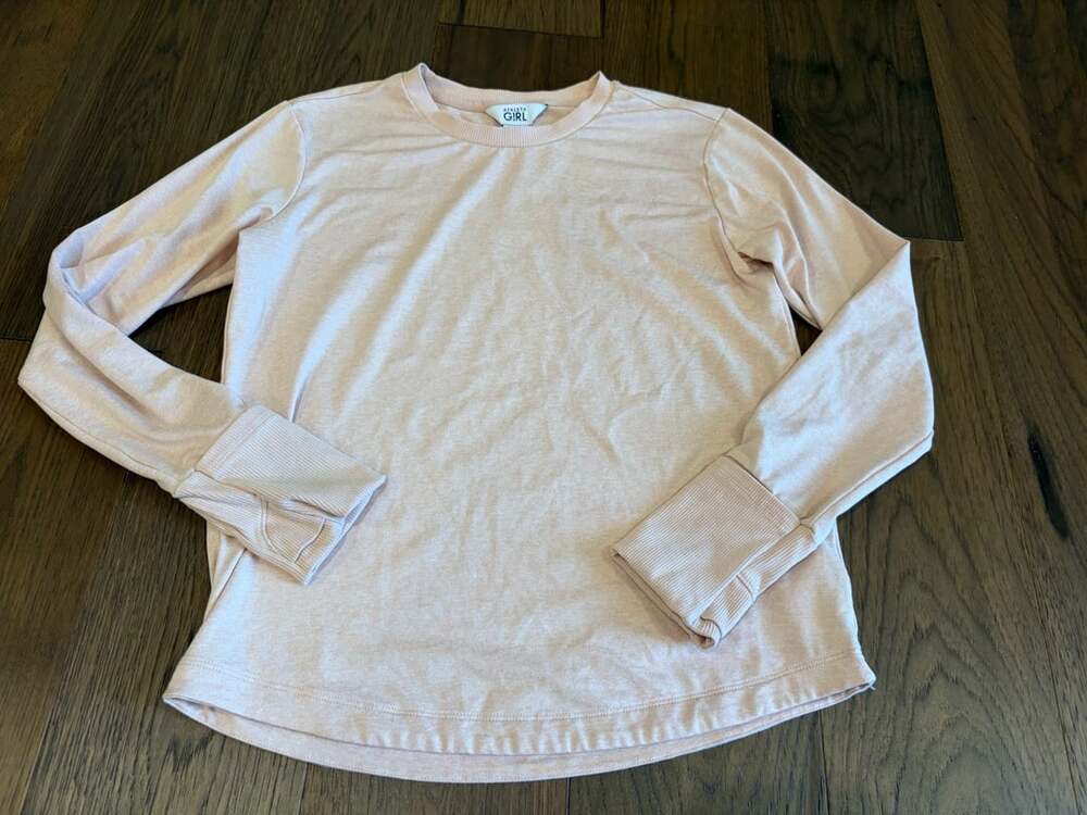 Athleta Girl Uptempo Top Size L/12 Pink Long Sleeve Tee